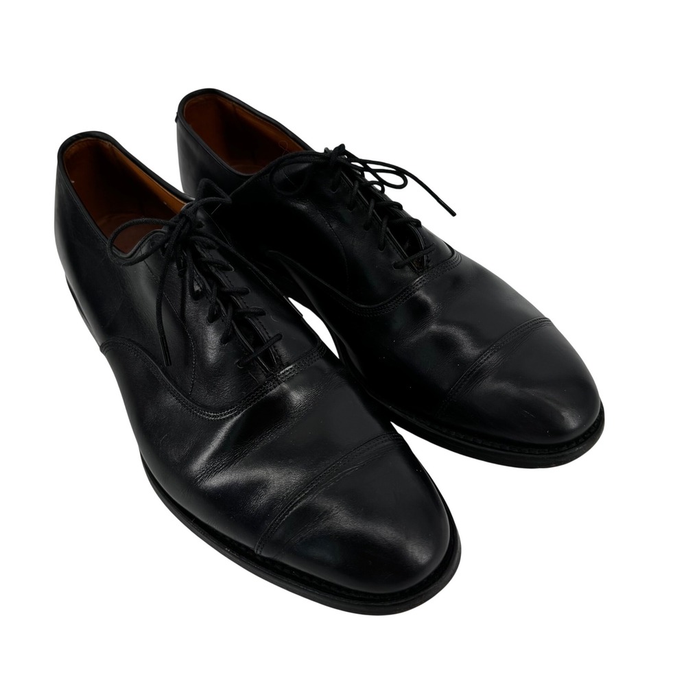 Allen Edmonds Park Avenue Black Leather Cap Toe Oxford Dress Shoes Mens 9.5 D